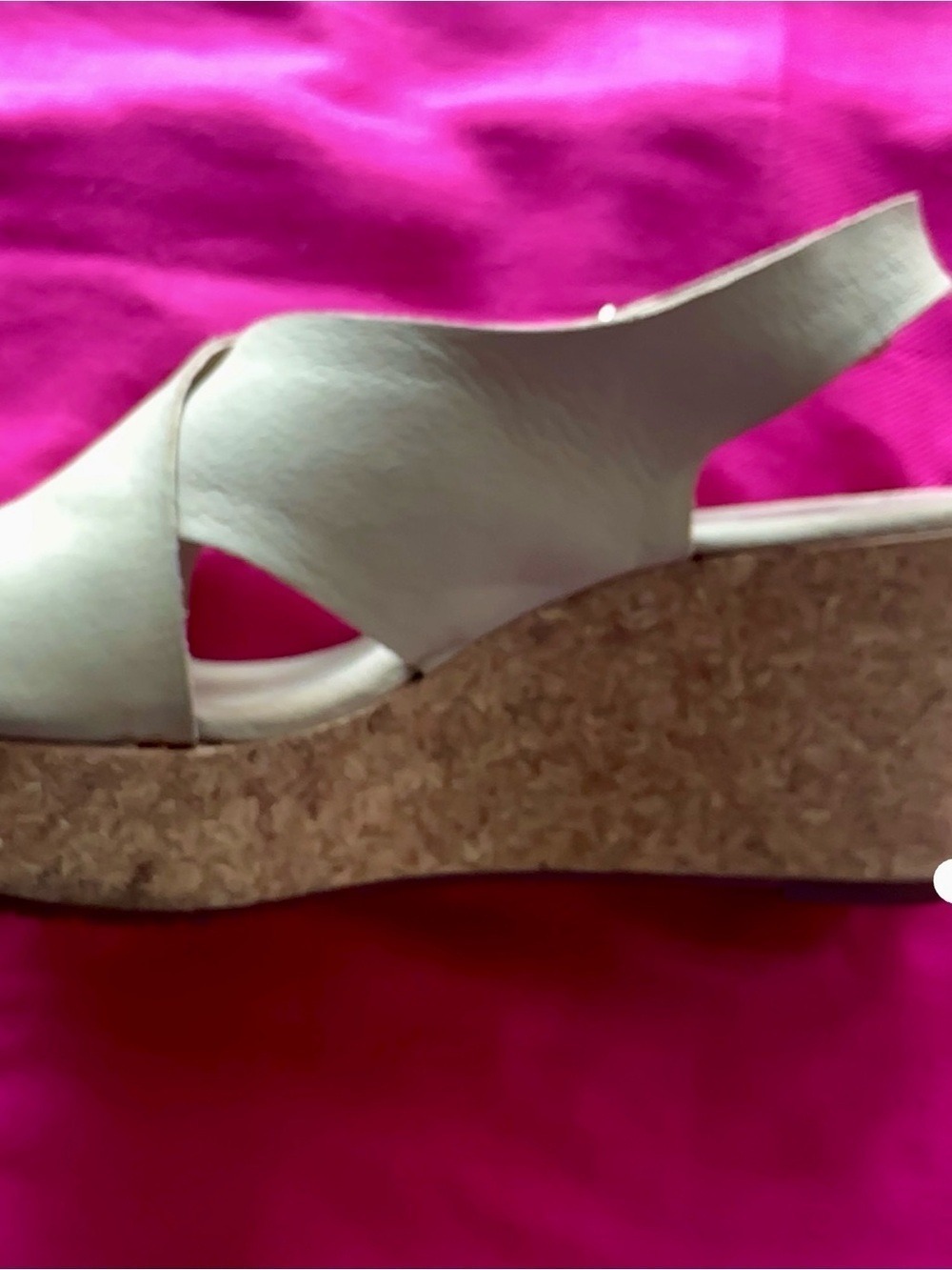 Clarks Beige Cork Wedge Sandal - Picture 6 of 10